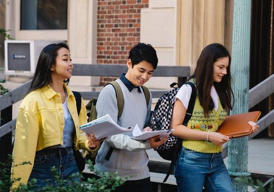 Students walking together