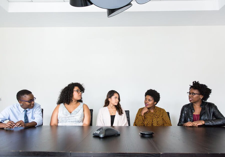 People meeting at a table